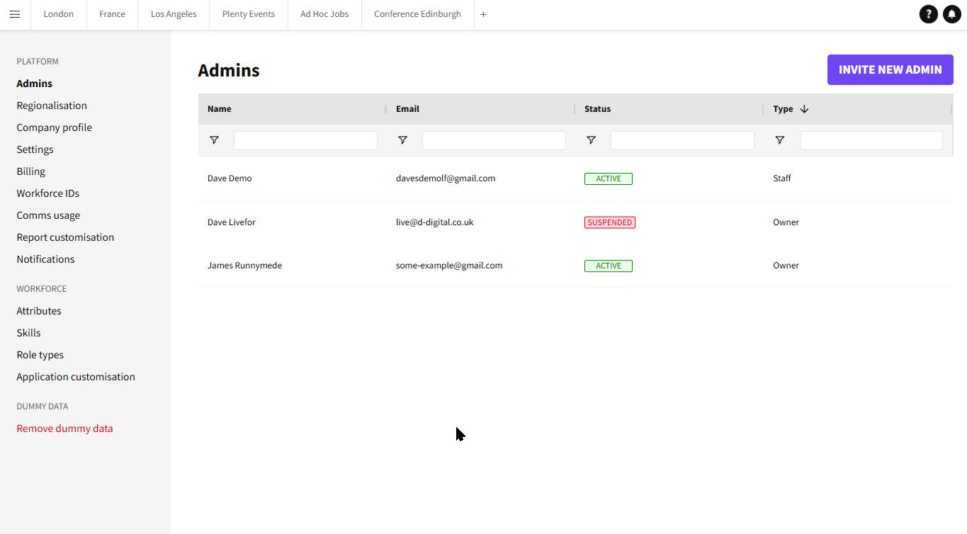 Admin Management