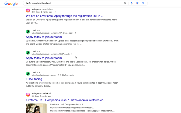 Google search