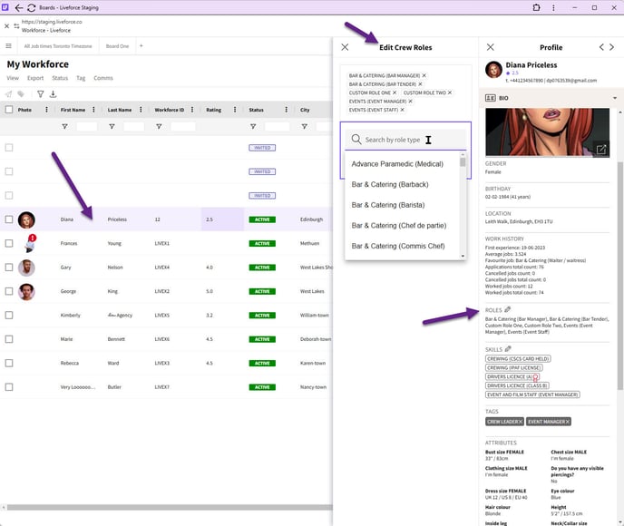 Workforce page