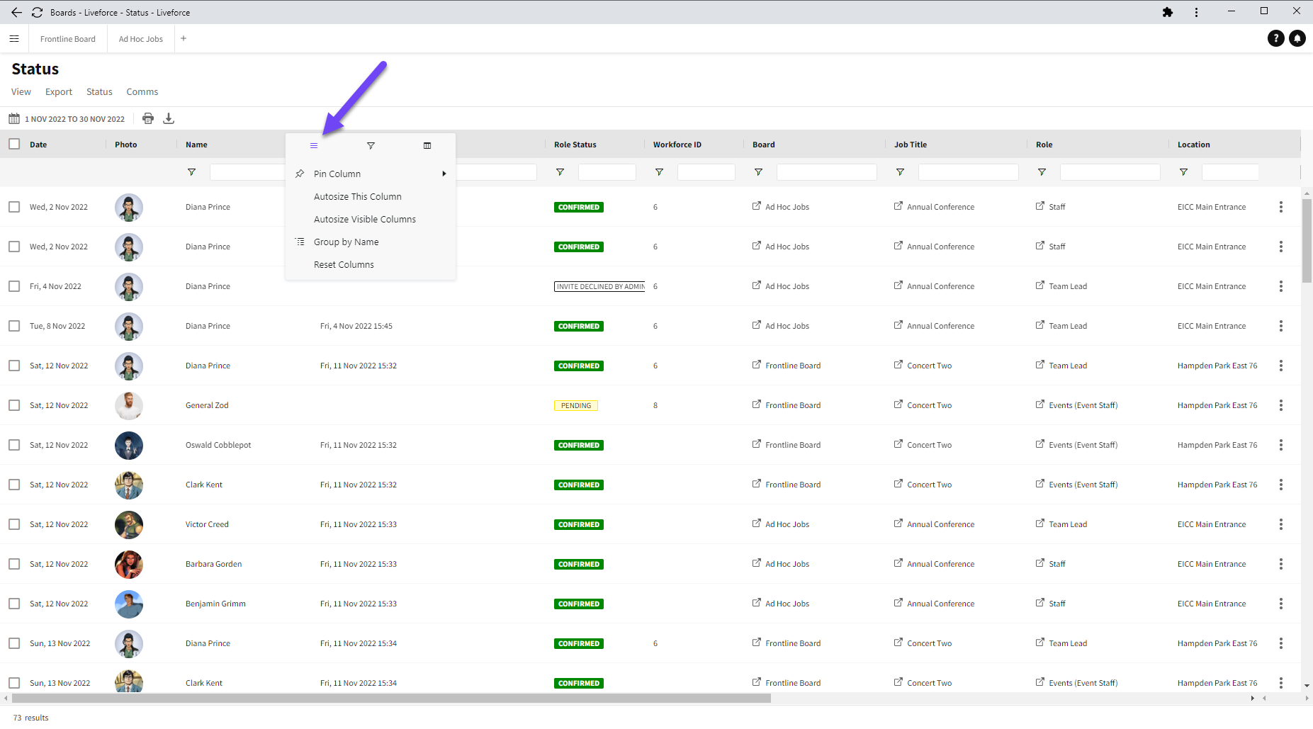 Advanced Table Features