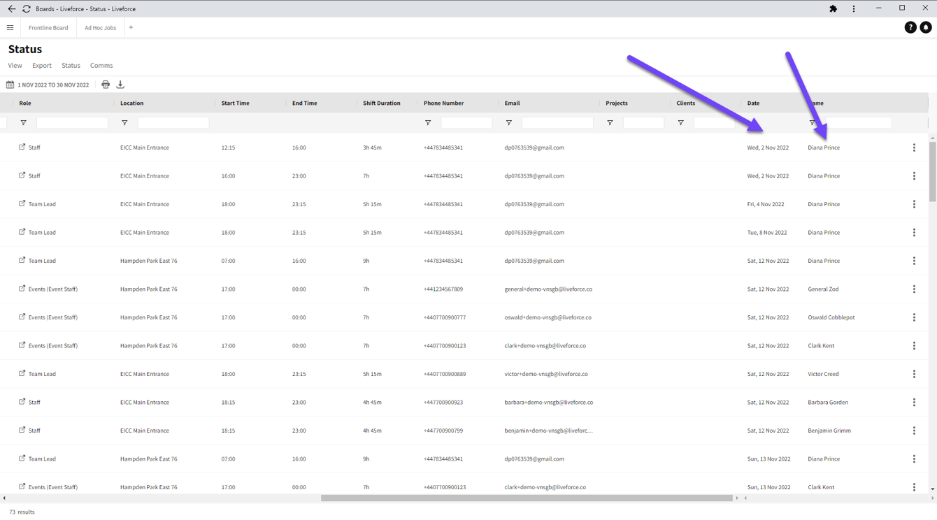 Advanced Table Features